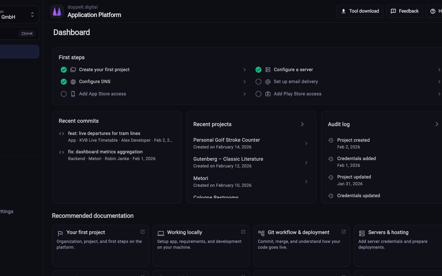 Projects, servers and releases in one UI, not a plugin collection.