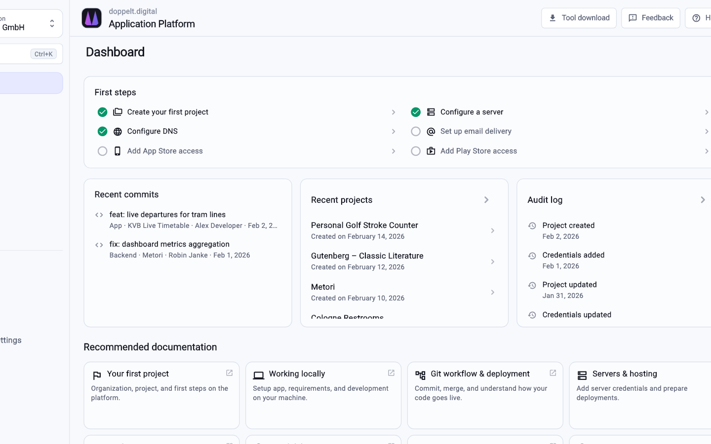 Projects, servers and releases in one UI, not a plugin collection.
